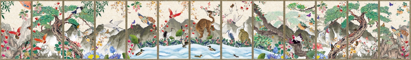 미디어 아트 디지털 병풍